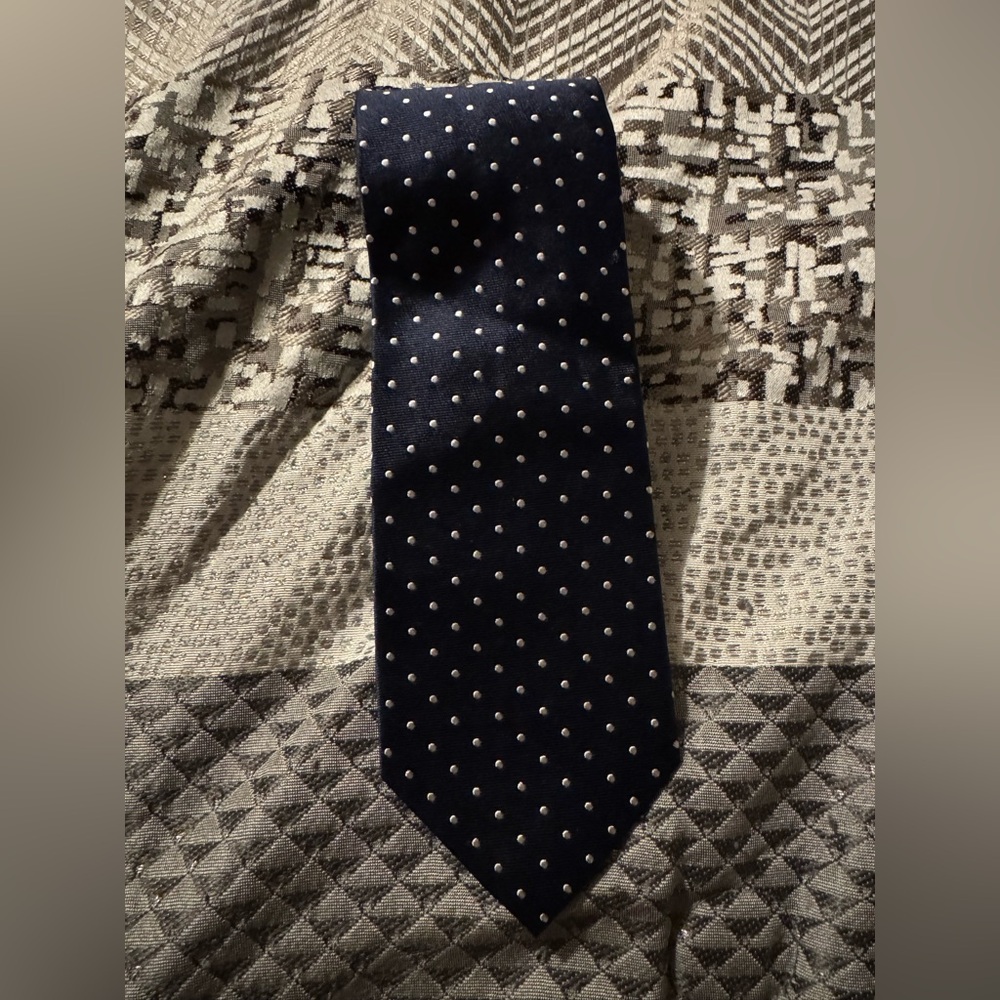 Classic Navy Polka Dot Tie